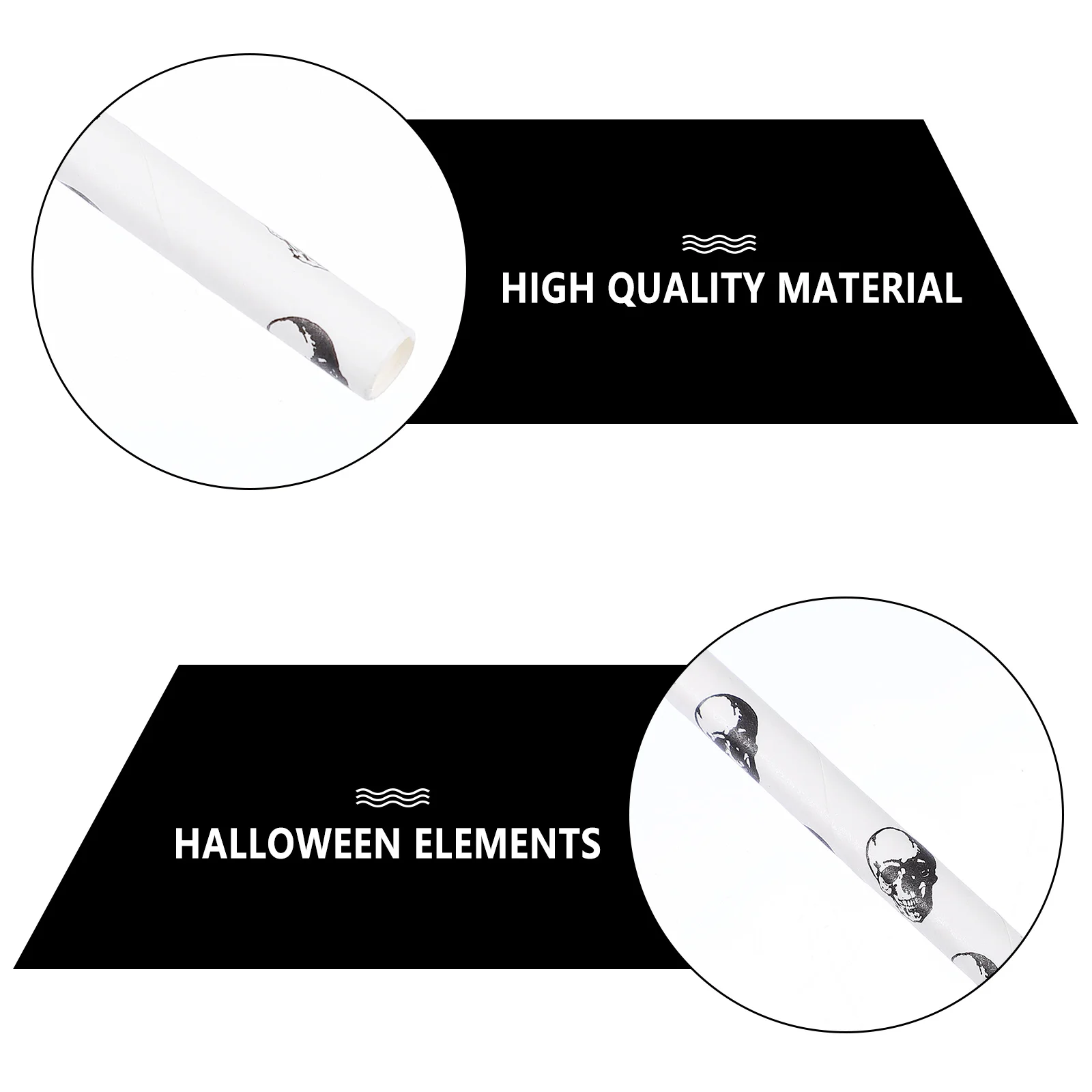 100 Pcs Paper Straws One-off Vintage Kraft Drinking for Halloween Degradable Party Supply