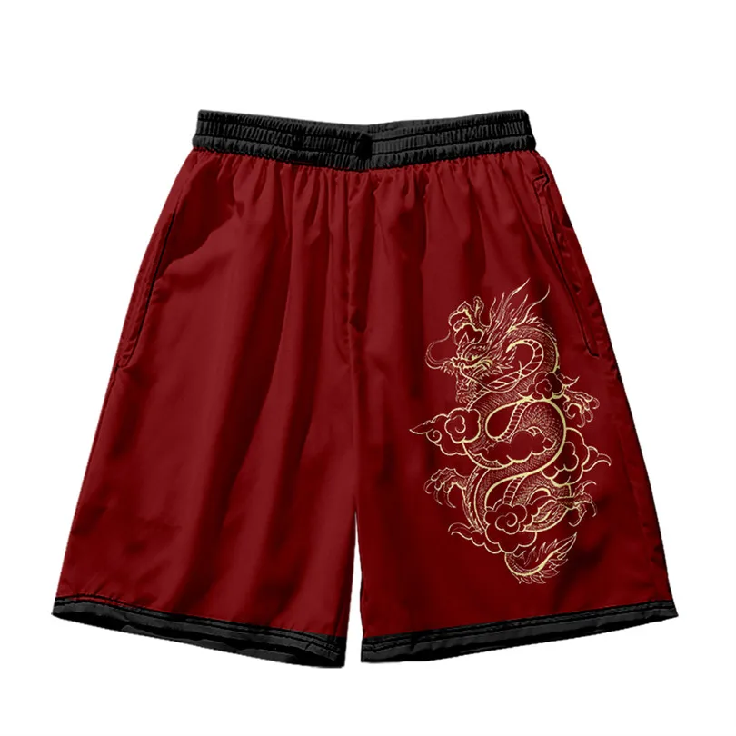 Two-piece Suit Japanese Cardigan Men Cosplay Dragon Print Yukata Red Kimono Shorts Sets Patchwork Asian Traditional japanese kimono cardigan,japanese kimono,japanese kimono shirt