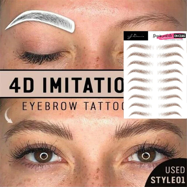 Brauen aufkleber 4d Haare wie Augenbrauen Make-up wasserdichte Augenbrauen  Tattoo Aufkleber langlebige natürliche gefälschte Augenbrauen Aufkleber  Kosmetik - AliExpress