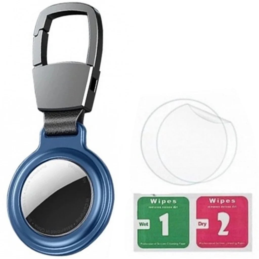 Sturdy Aluminum Alloy Keychain with Protective Cover and Carabiner Attachment