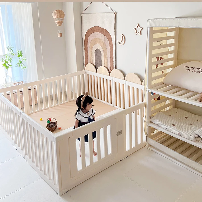 Solid Firm Plastic Baby Playpen Small Indoor Paradise Baby Yard Panel Playpen Child Safety Fence