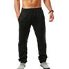 New Men's Linen Pants Male Summer Breathable Cotton Solid Color Linen Trousers Fitness Streetwear Sweatpants Male 5