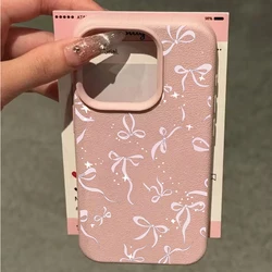 Leather Cute Pink Star Bow Pattern Phone Case Cover for Reno 8 5G (S23065)
