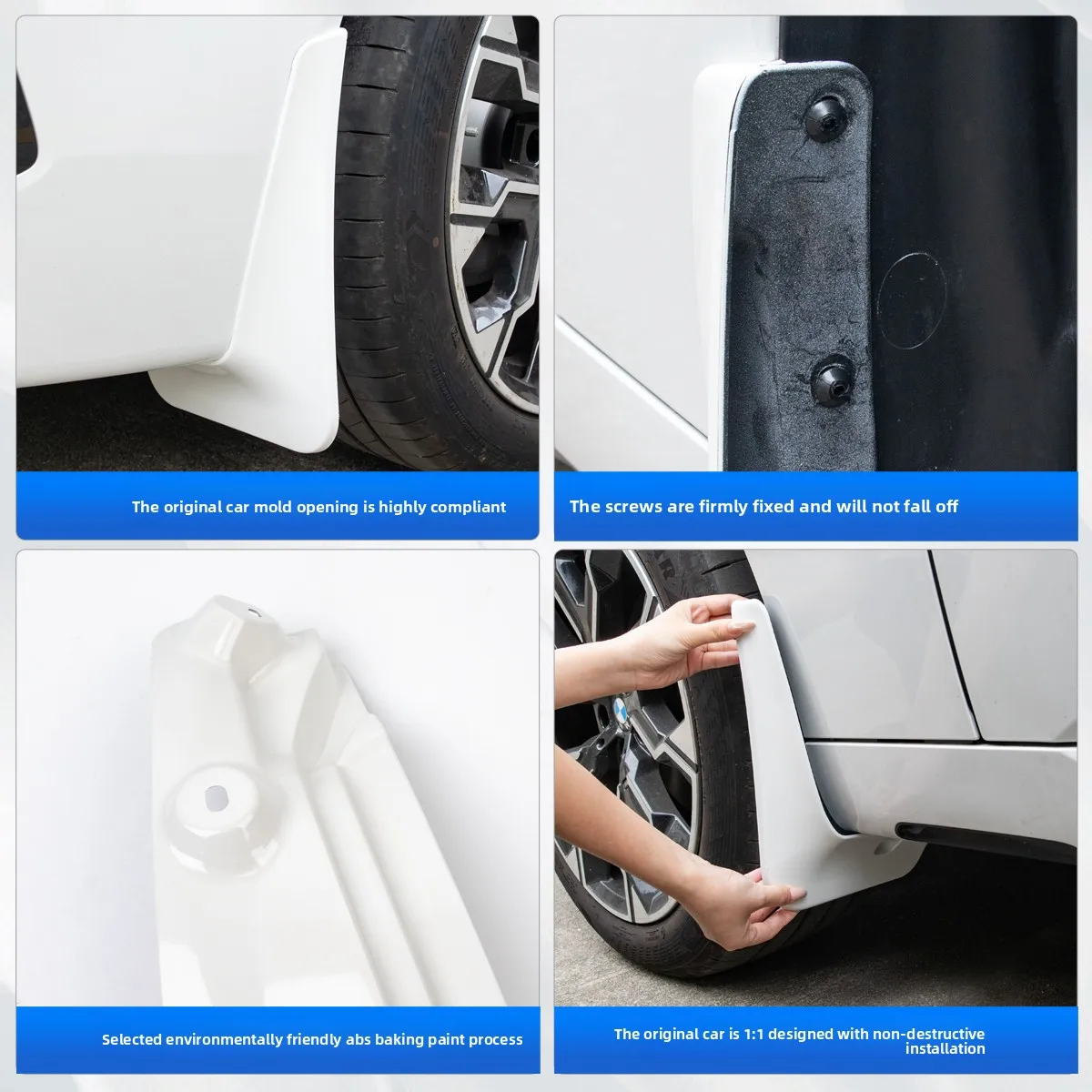 자동차 머드 플랩 스플래시 가드 전면 후면 휠 머드 가드 더러움 방지 머드 플랩 BMW X3 G45 2025 2026 용 외부 액세서리