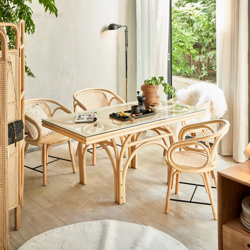 Rattan Dining Room Table And Chairs