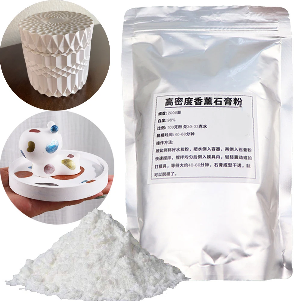 1Kg DIY High Density Gypsum Powder Gypsum Casting Production Material Cement Clay Craft Handmade