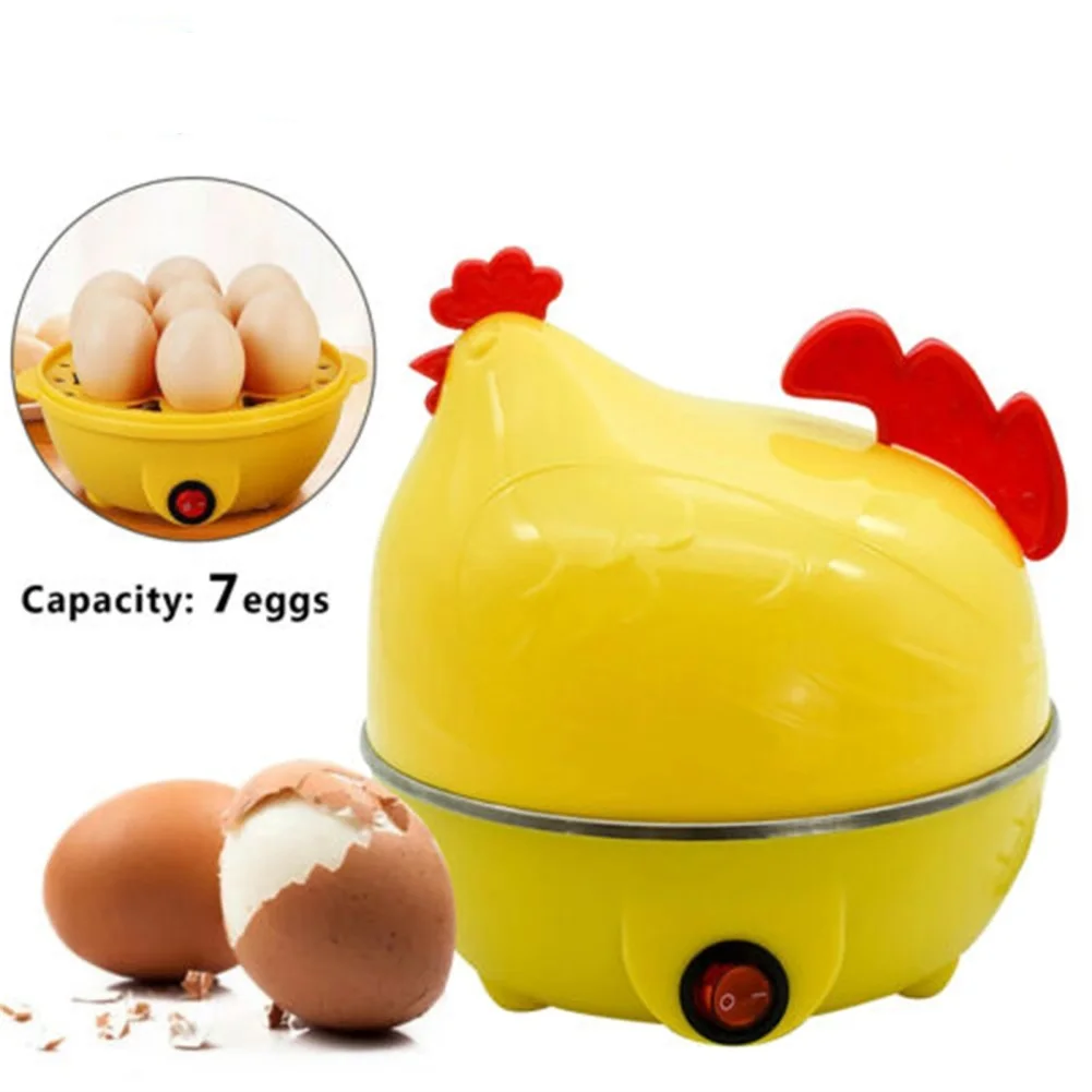 Electric Egg Cooker Boiler 7 Cavities Cute Chicken Shape Non Stick Auto-off Egg Steamer Indicator Light egg cooker electric egg cooker