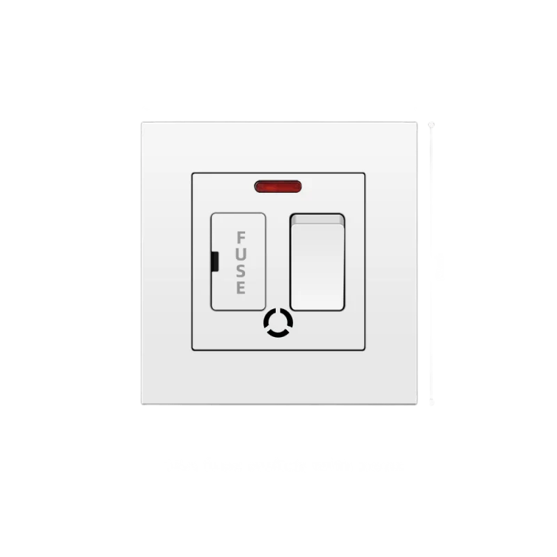 Interruptor Elétrico com Fusível com Led Preto Branco Cinza Painel Plástico Reino Unido 13a