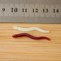 20/50PCS Fishing Lures Lifelike Fishy Smell Red Soft Lures Simulation Earthworm Luminous Worms Artificial Fishing Lure 6