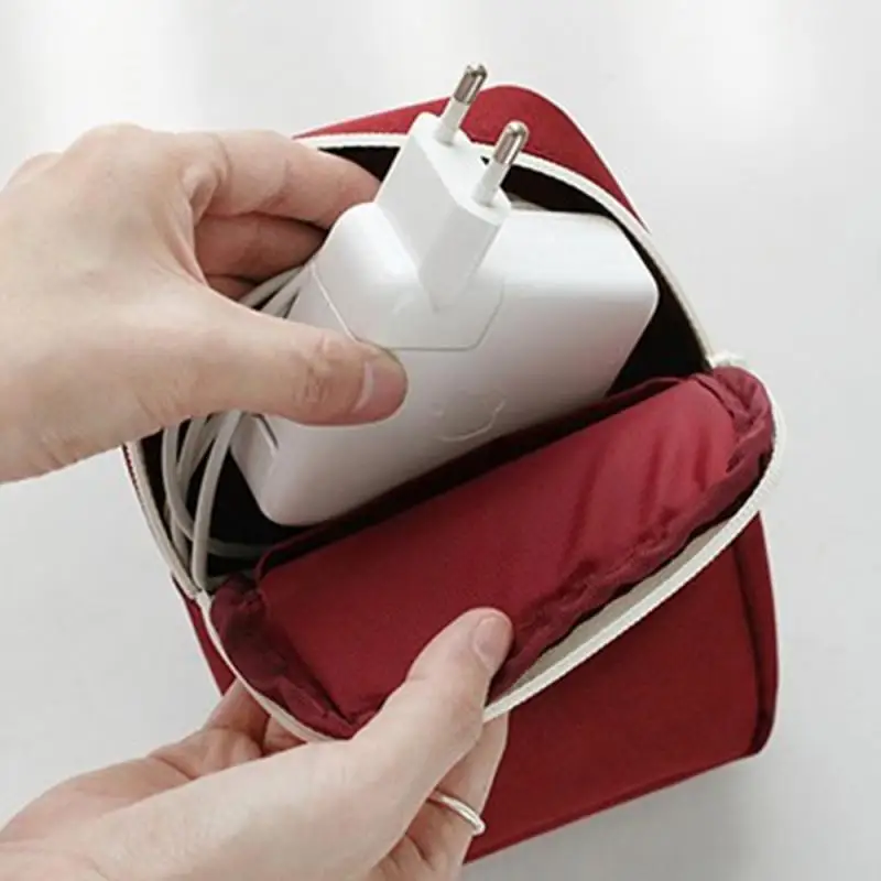 Travel Gadget Organizer Bag Portable Digital Cable Bag Electronics Accessories Storage Carrying Case Pouch for USB Power Bank