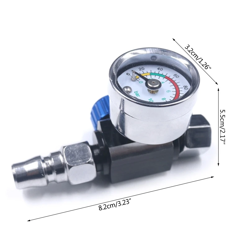 1/4β Spray Paint Guns Air Pressure Regulator 0 to 140 PSI Adapter Pneumatic Tool