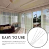 Chains Venetian Blind Rod Window Curtain Hooks Double Accessories White Pp Sheer 3