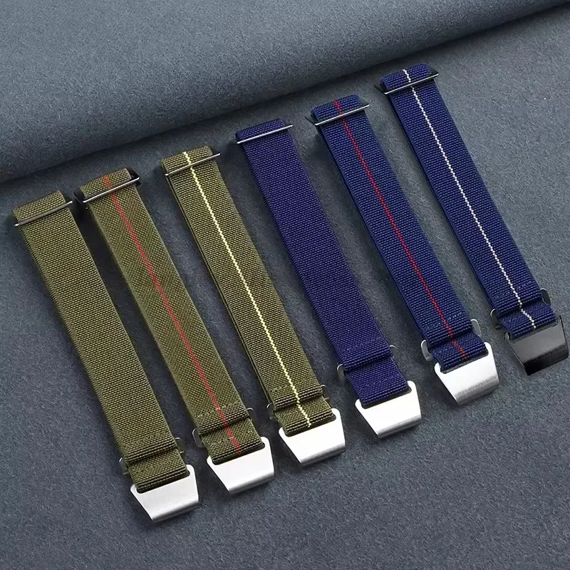 Durable Elastic Nylon Braided Watch Band Strap - Parachute-Inspired Sport Wristband