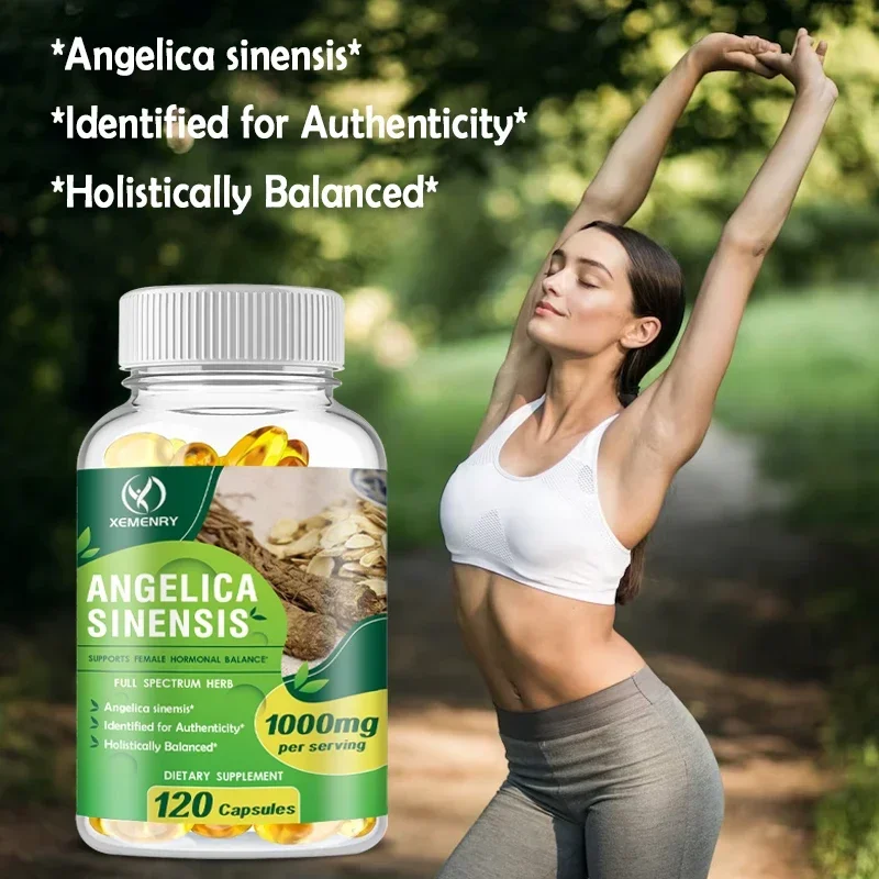 

Angelica Root Supplement - Female Hormone Balance Support | Boosting Women's Mood and Performance Capsules