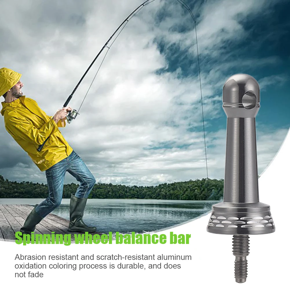 Metal Spinning Reel Stand Balance Lightweight Fishing Wheel Balance Bar Portable  Wear-Resistant Outdoor Accessories