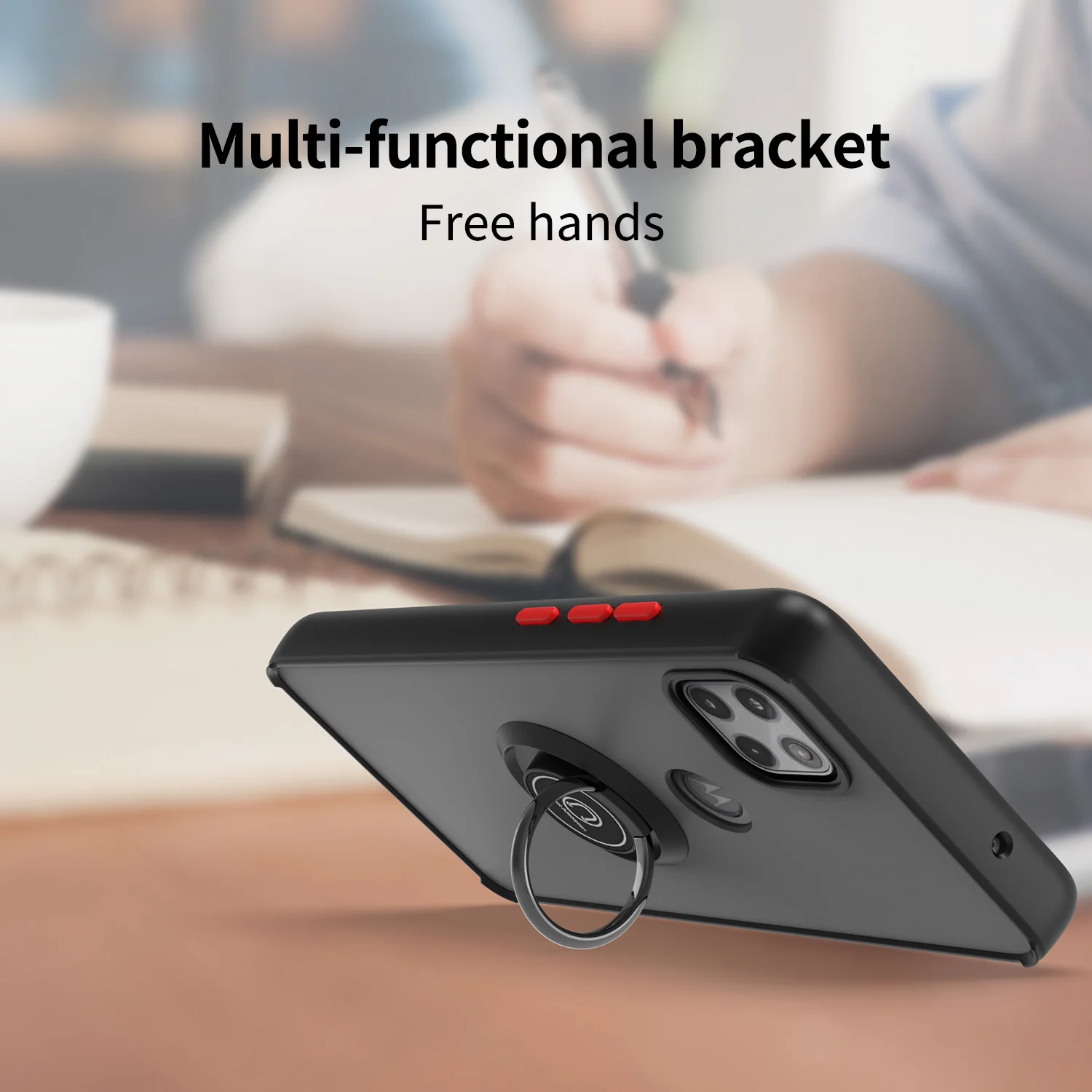 Shockproof Magnetic Ring Back Phone Cover - Enhanced Protection and Grip