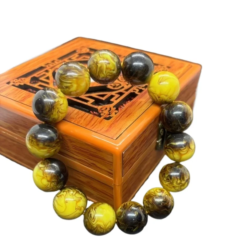 Chic Amber Bead Bracelet - Unique Fashion Accessory Design