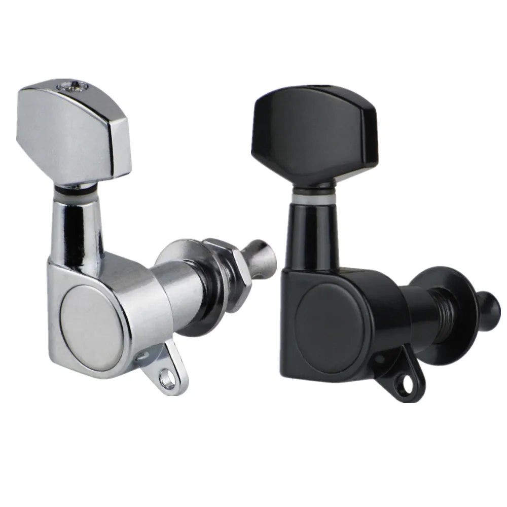 FLEORSetof3x3TuningPegsAcousticGuitarMachineHeadsTunersKeys3L3RChromeBlack.jpg