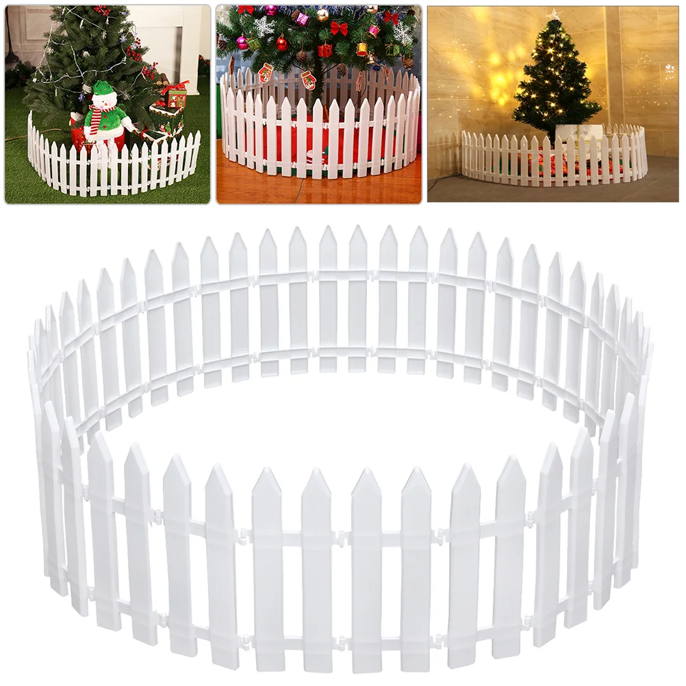 

30pcs White Fence Christmas Xmas Tree Wedding Party Decoration Miniature Indoor Garden Border Grass Lawn Edge Fence Garden