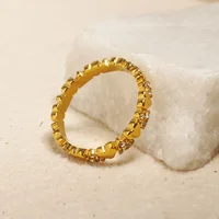 Minimalist Stainless Steel Heart Love Hollow Ring for Women Inlaid Zircon Rings Gold Color Waterproof Romantic Fashion Jewelry - Image 6