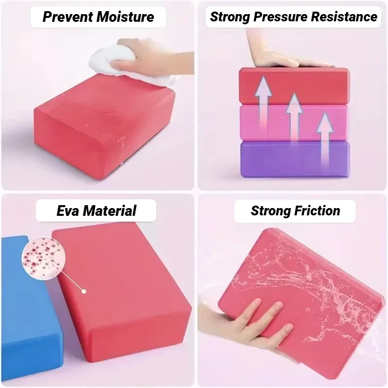 2Pcs 요가 블록 체육관 폼 브릭 필라테스 훈련 운동 피트니스 볼스터 베개 쿠션 스트레칭 바디 쉐이핑 빌딩 큐브