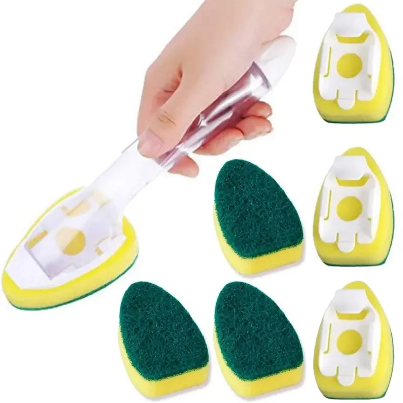 1/6-Dish Wand Soap Cleaning Brush Set