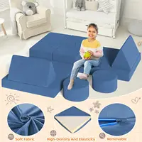 Canapé de jeu modulaire pour enfants, canapé sectionnel pour enfants, meubles de chambre à coucher et de salle de jeux pour tout-petits, mousse convertible et coussin de sol 6