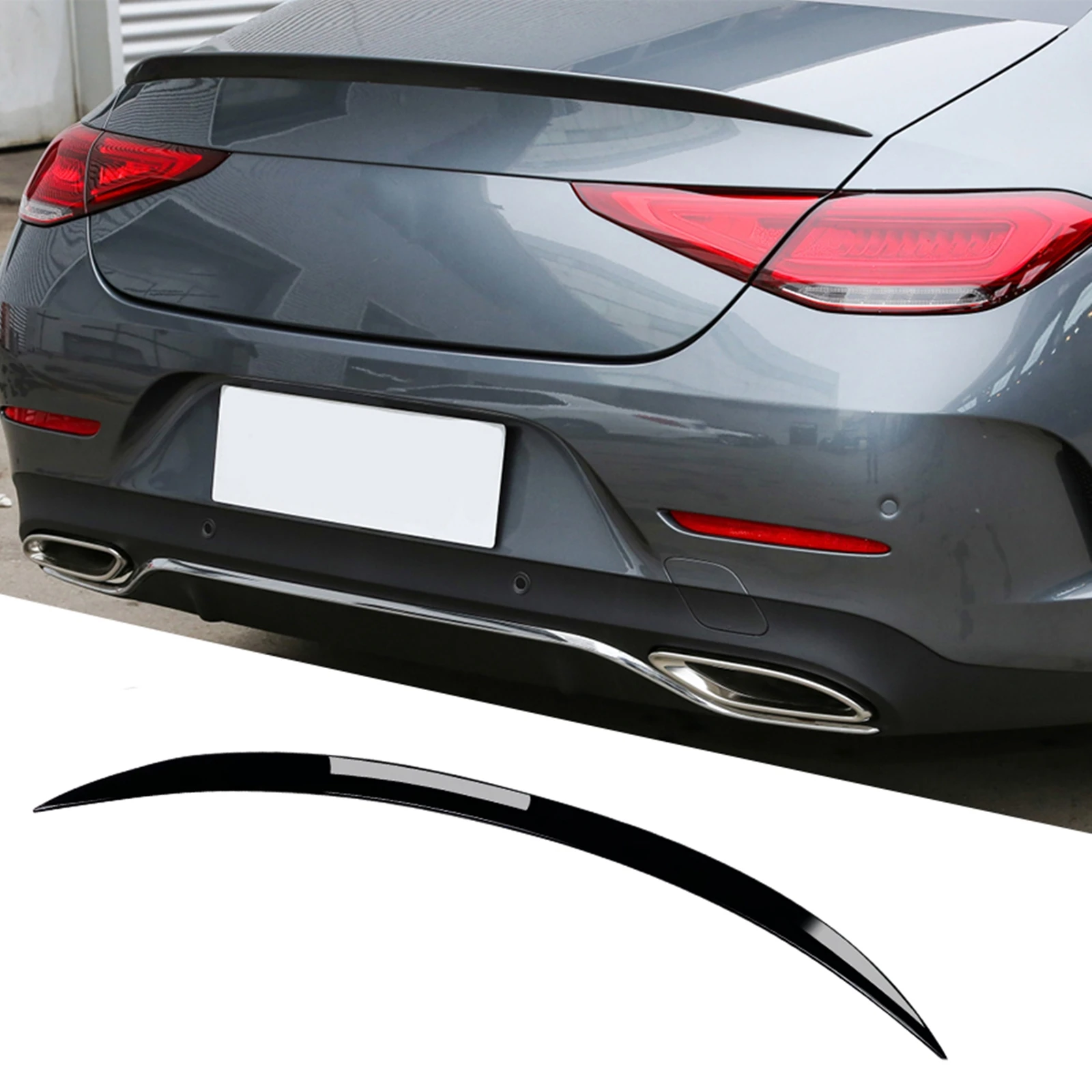 

Rear Trunk Lid Spoiler Wing Splitter Lip For Mercedes Benz CLS Class C257 2019-2022 CLS260 CLS300 CLS350 CLS400 CLS450 4 Door