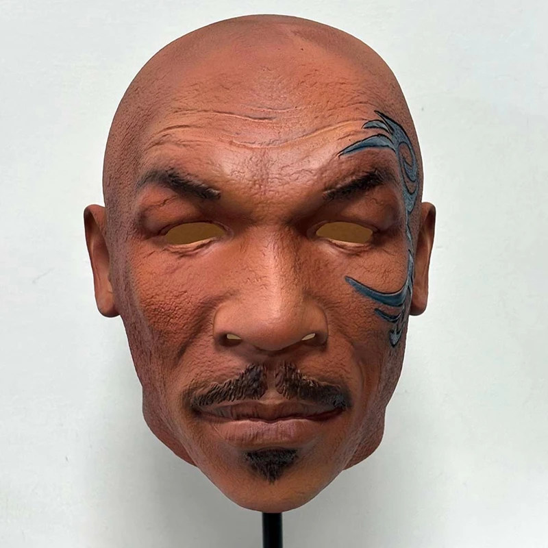 Mike Tyson Latexmaske, Kostüm, Party, Kostümzubehör, Halloween, Boxchampion, Mann, Kopf, Fans, Unterstützung, Cosplay, Erwachsene, Masken – Detail 1