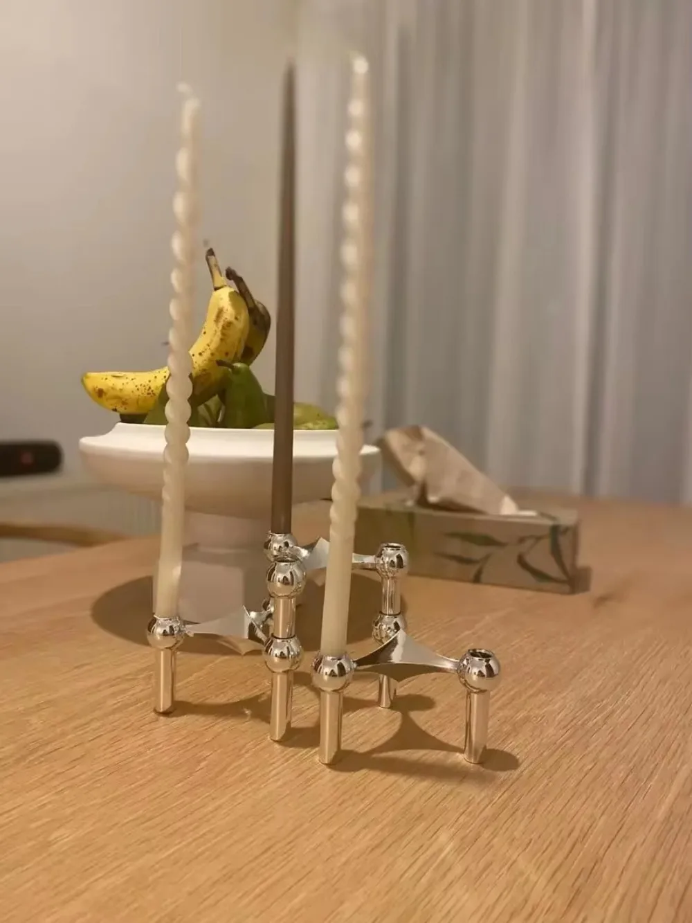 Metal Molecular Structure Candle Holder Nordic Silver Candlestick Centerpiece Living Room Decoration Gift Home Decore Candelabra - Image 5