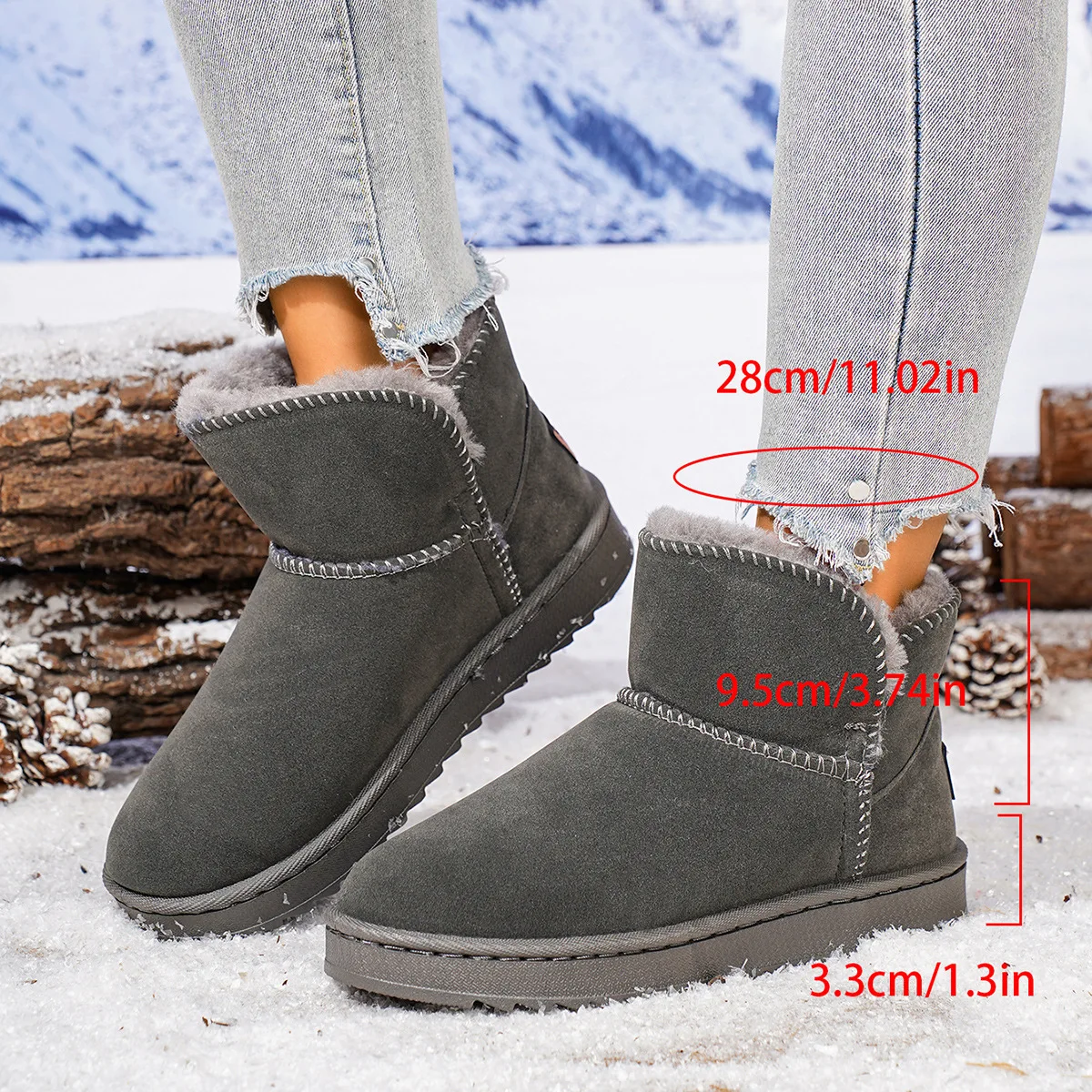 High Quality Non Slip Ankle Boots Warm Shoes 2025 New Men's Winter Boots Outdoor Waterproof Winter Shoes for Woman's Snow Boots