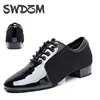 Latin Dance Shoes for Men Boy Ballroom Modern Tango Jazz Dancing Performance Shoes Boy Salsa Teachers Training Shoes Medium Heel 1