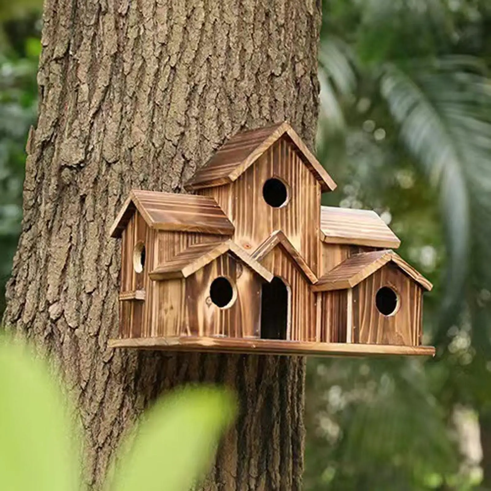 รูปสินค้า บ้านนกไม้ตกแต่งสวนสไตล์ชนบท