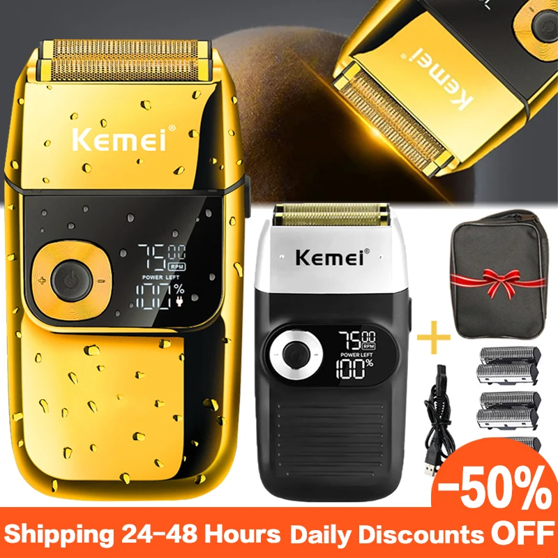 Electric Shaver Kemei Men's Cordless