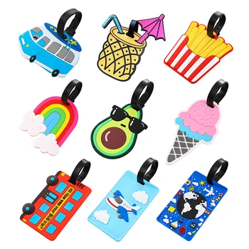 Accessori da viaggio Etichette d'imbarco per bagagli creativi Etichetta per bagagli Cartoon Car Bus Aircraft Valigia ID Addres Holder Etichetta portatile