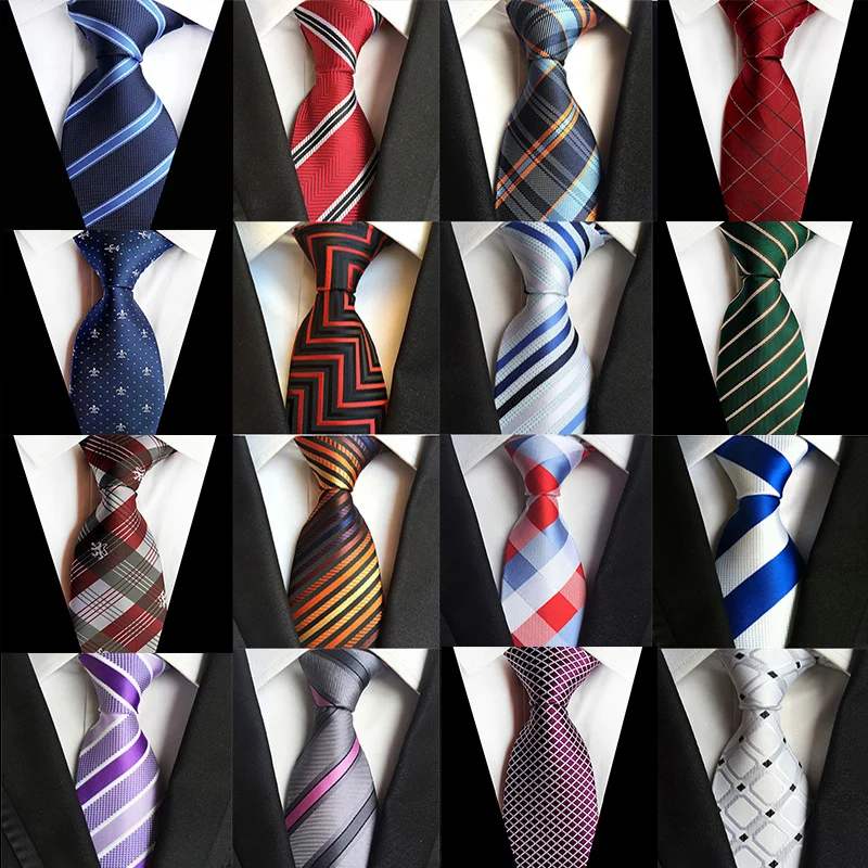 68 Colors NEW 8cm Tie for Man  Silk Tie Luxury Striped Flower Business Neck Tie Suit Cravat Wedding Party Necktie Men Gift new design men tie 8cm silk tie set mens necktie cufflinks handkerchief set gift for men tie tack with chain wedding tie dibangu