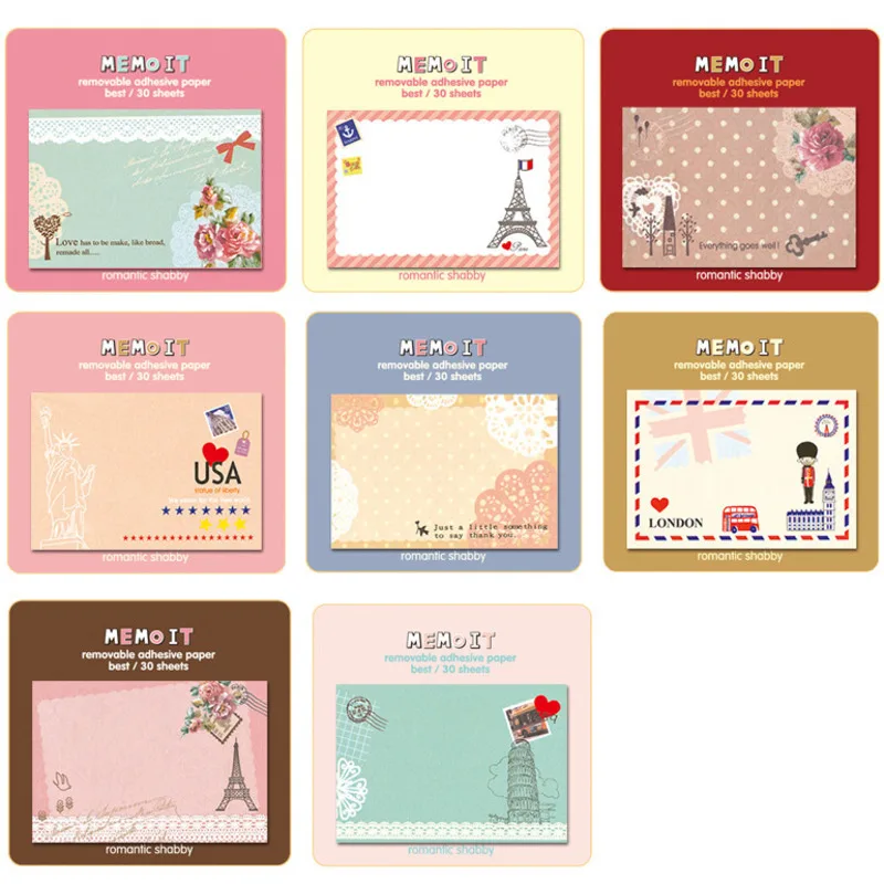 1 Pcs Adhesive Rilakkuma Stickers Molang Cartoon Kawaii Cute Memo Pad Sticky Notes Office School Supplies Stationery Notepad