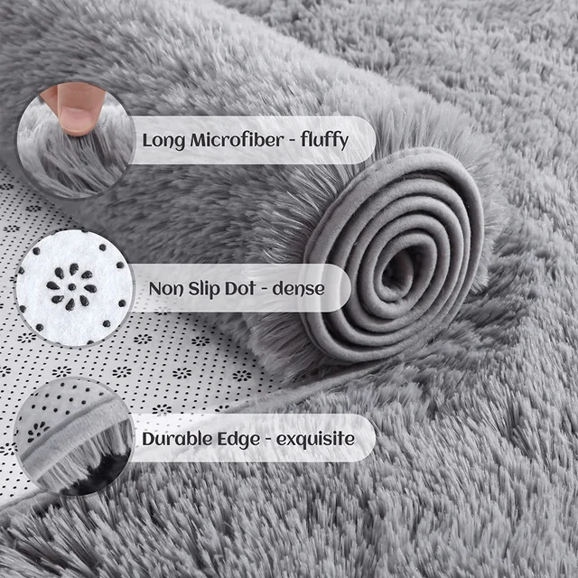 Tie-Dye Fluffy Area Rug 4