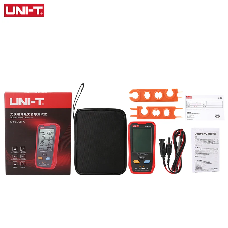 UNI-T UT673PV Solar MPPT Meter Maximum Power Tester Photovoltaic Panels Tracker Peak Open Circuit Voltage Pmax Lmp Voc Lsc Test 6
