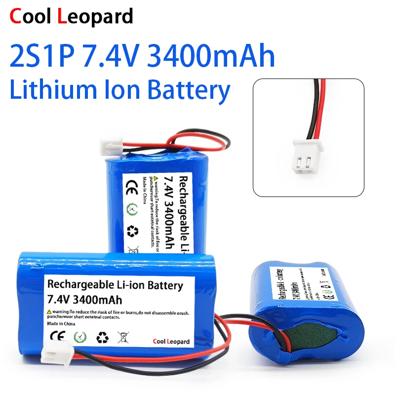 

2S1P 18650 7.4V 3400mAh Lithium Ion Battery,For Power Toy Accessories,LED Lights,Lighting Alarm System Rechargeable Battery