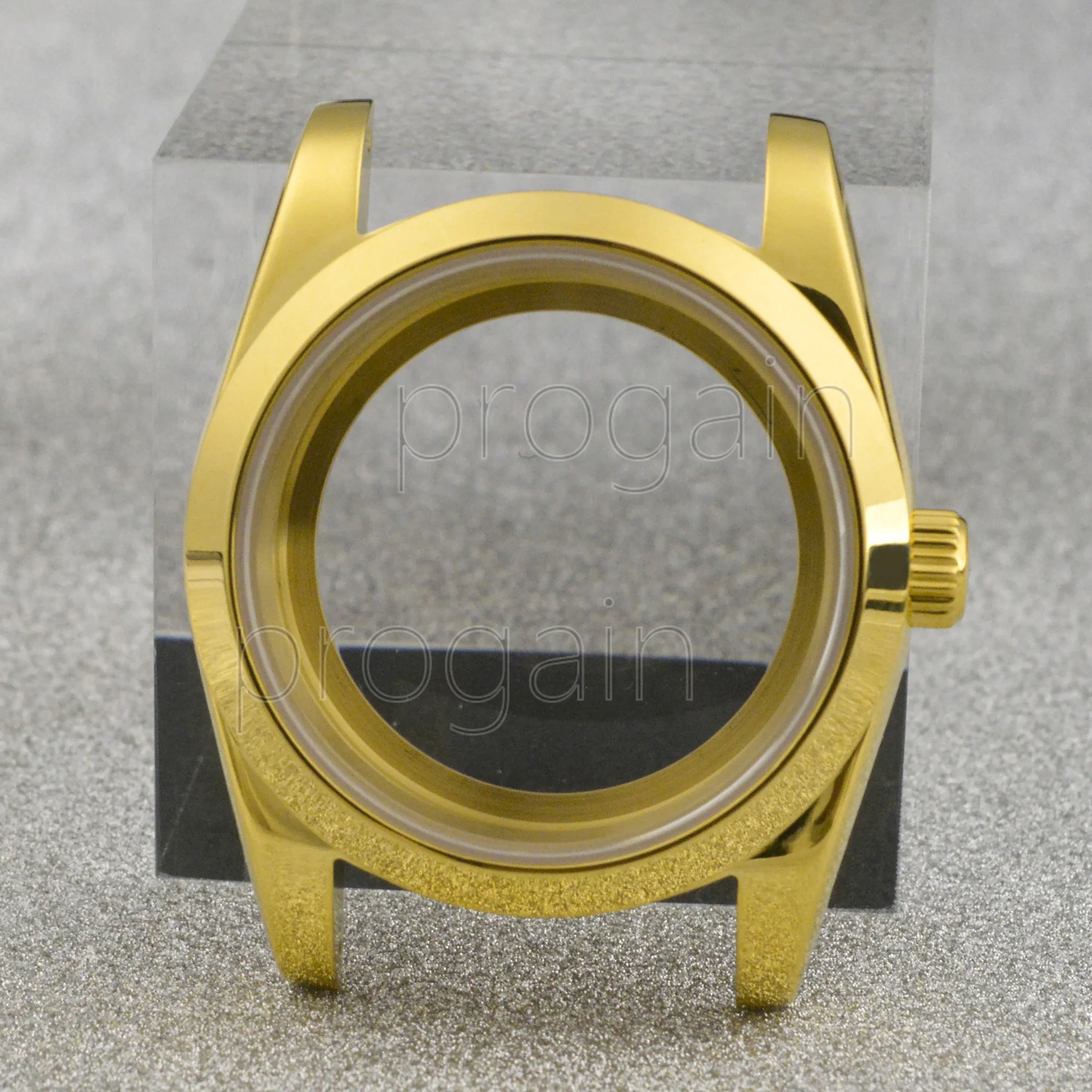 Sleek Stainless Steel Watch Case with Sapphire Glass