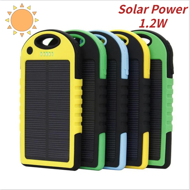 5000mAh Solar Power Bank Fast Charging Portable Charger Powerbank for