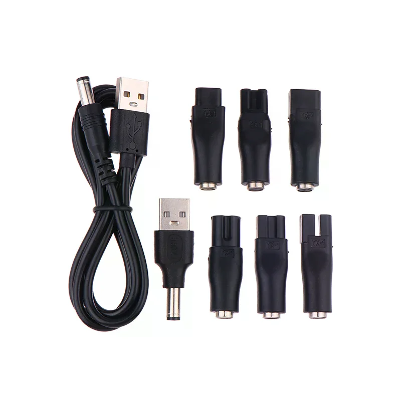 1/6/7/8PCS 5V 충전기 USB 어댑터 교체용 전원 코드 모든 종류의 전기 헤어 클리퍼, 수염 트리머, 면도기에 적합