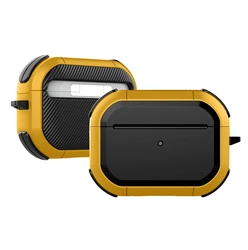 Durable Shockproof Armor Protective Case Cover - AirPods 1 2 Gen (Yellow)