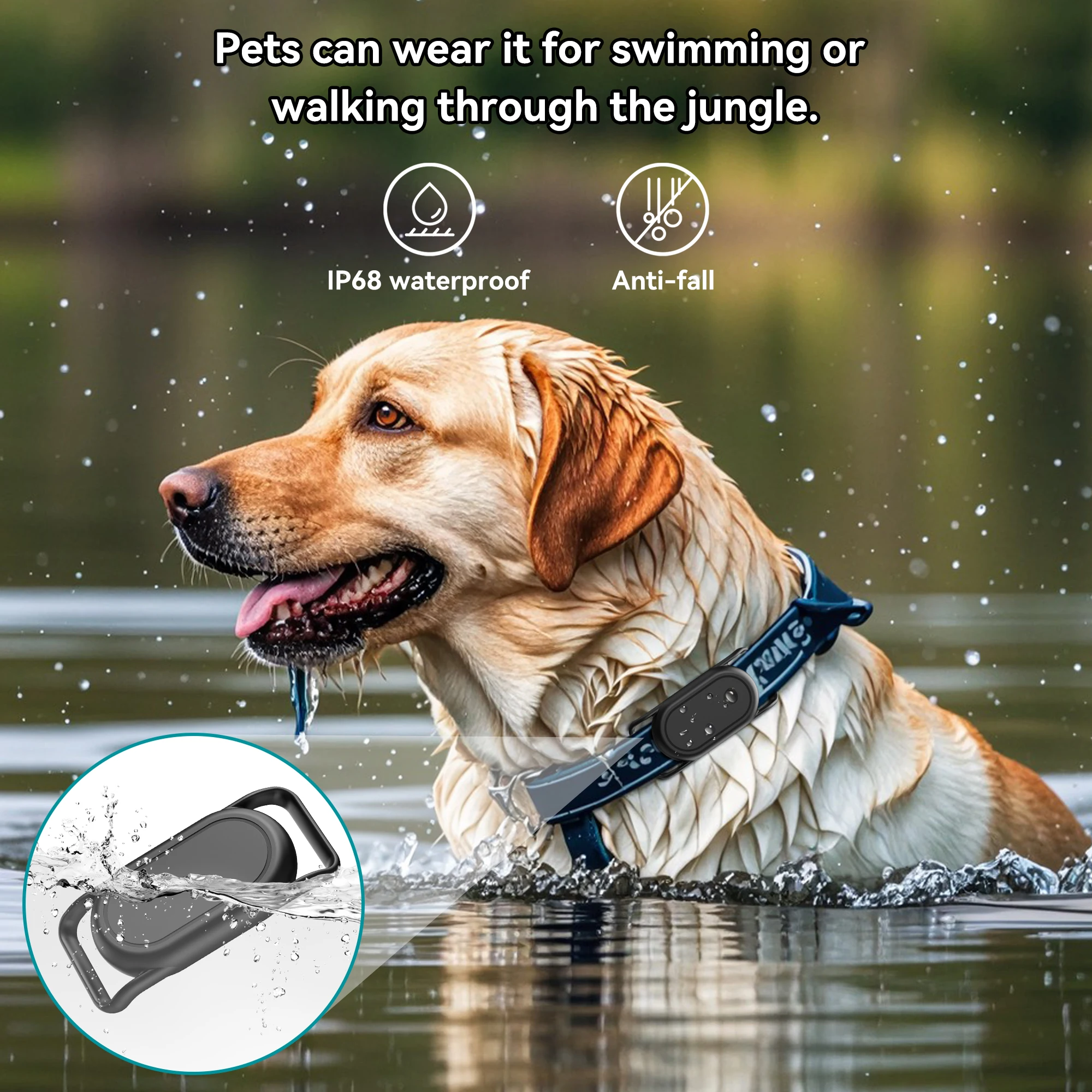 For Samsung Galaxy SmartTag2 Dog Collar Holder 2 Pack Waterproof Silicone Case for Galaxy Smart Tag 2 Pet Dog Cat Collars