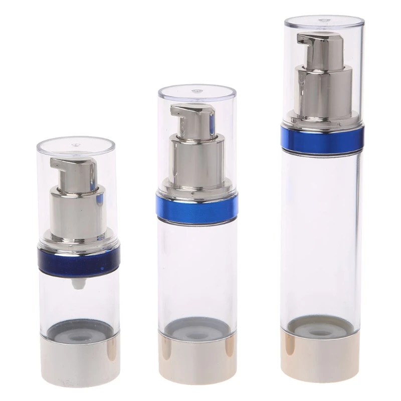 

Empty Cosmetic Airless Bottle Plastic Travel Bottles 15/30/50ML