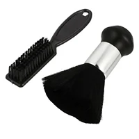 2 Pcs Cleaning Brush Hair Retractable Neck Duster Cutting Salon Haircut Mineral Travel 1