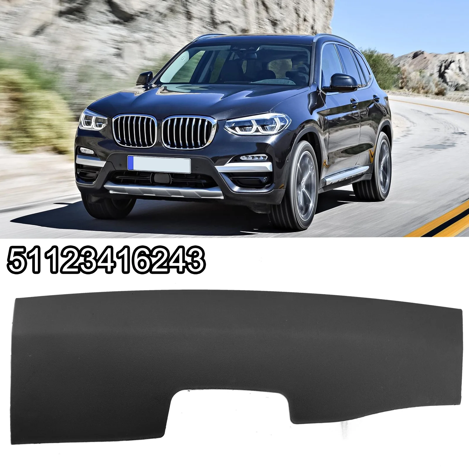 

1pcs Car Rear Bumper Tow Bar Hole Cover For BMW E83 X 3 2007-2011 Rear Tow Cover 51123416243 Plastic