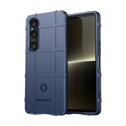 Shockproof Rugged Shield Matte TPU Protective Case for Xperia 5 V (Blue)