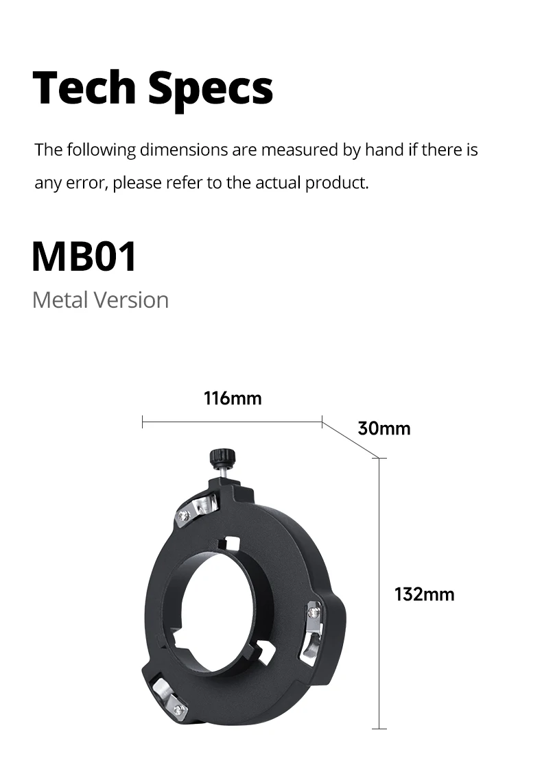 MB01 MB02 Mini Mount to Bowens Mount Adapter Quick Set-up for YONGNUO YN150 IFOO